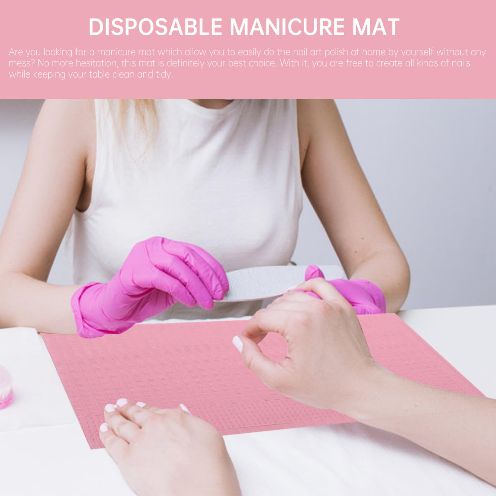 Tovagliette Monouso per Manicure in Carta Fibra Assorbente 125 Pezzi per Protezione Tavolo Unghie Uso Domestico e Professionale