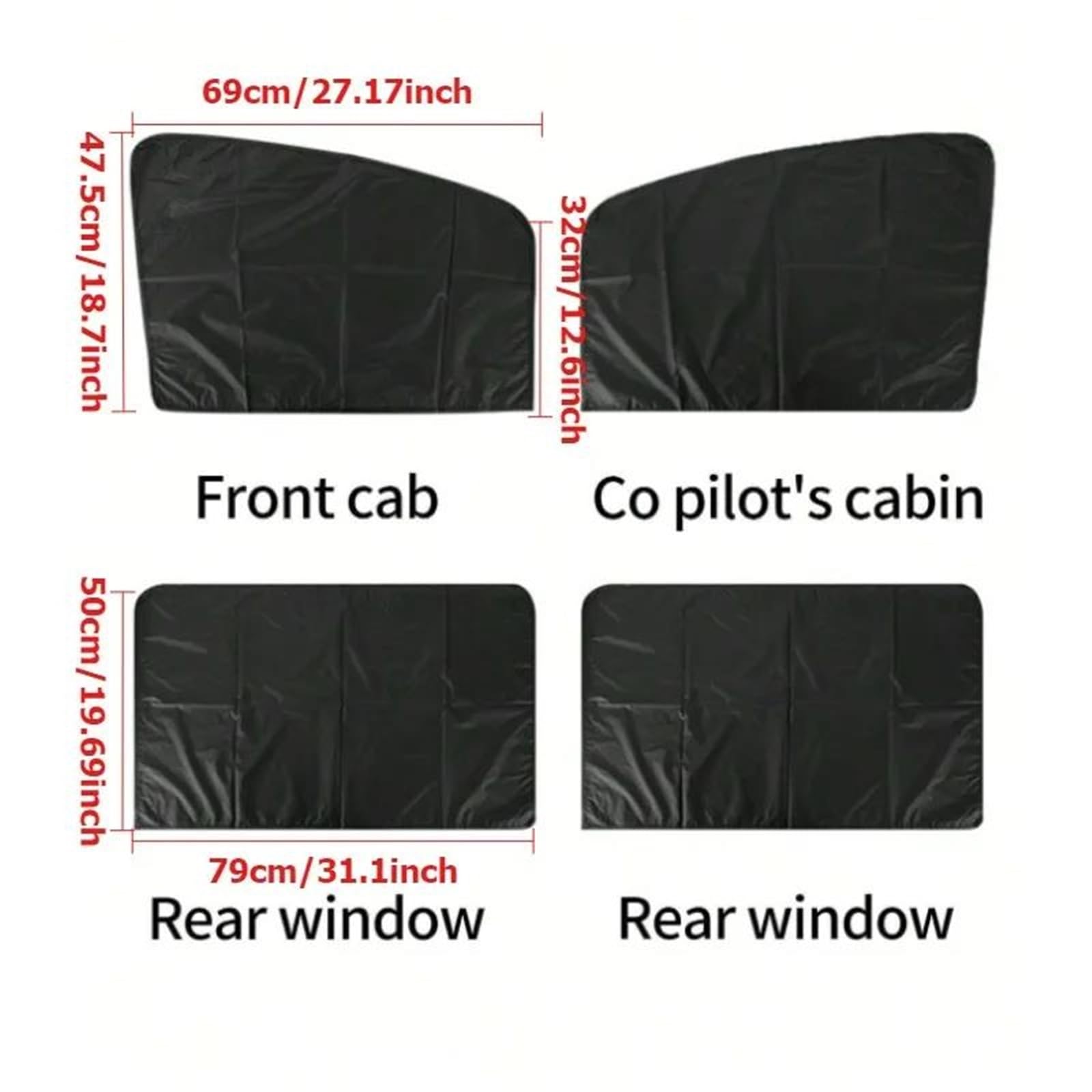 Parasol Ventana Coche Cortinas Para Ventana Coche Cortinas Privadas Sol Lateral Cortinas Para Ventana Lateral Coche(Whole set 4pc)