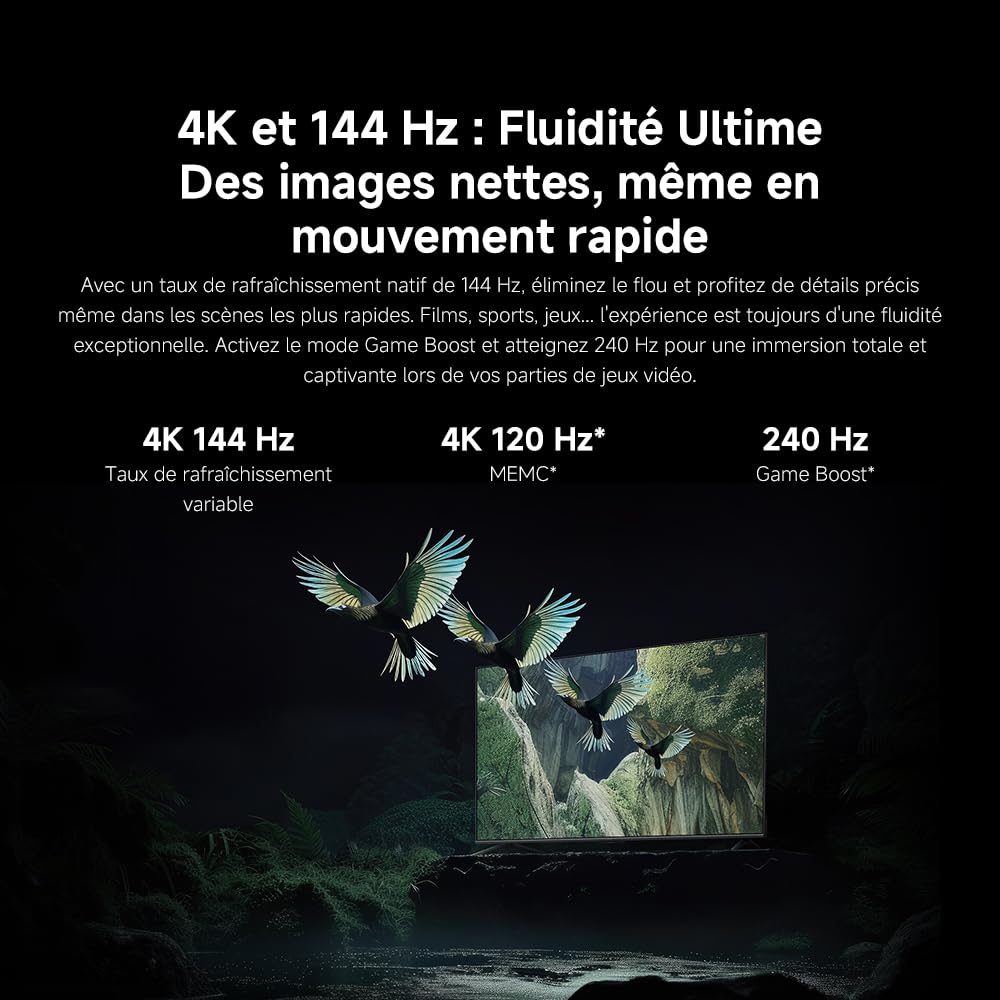 XIAOMI TV S Mini 55 2025 QLED 55 cali Mini LED Dolby Vision Atmos 144Hz 1200 nitów