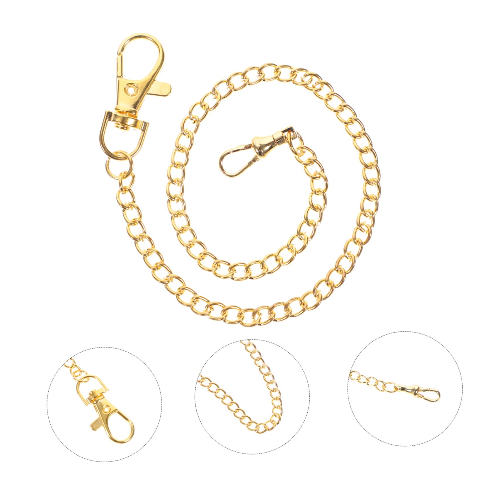 4pcs Pocket Watch Chain Obsidian Pocket Watch Phone Chain Silver Men Watch Gold Watch Mens Watches Pocket Watch Photo Chain Belt Waistcoat Chain Gold Pocket Chain Case Golden Metal