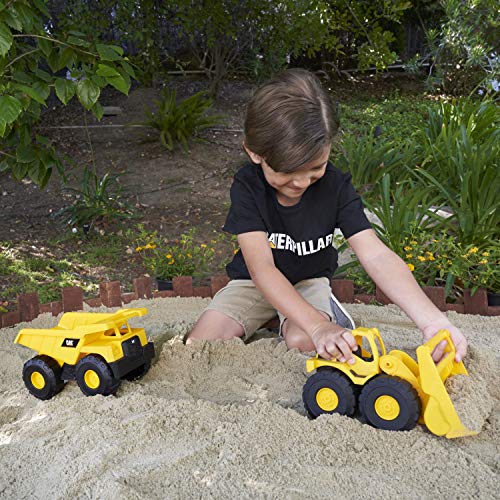 Image of CAT Construction Toys, 2 Pack 10 inch Construction Fleet Toy Trucks with Articulated Parts, Fun and Durable for Indoor /Outdoor Use, Ages 2+
