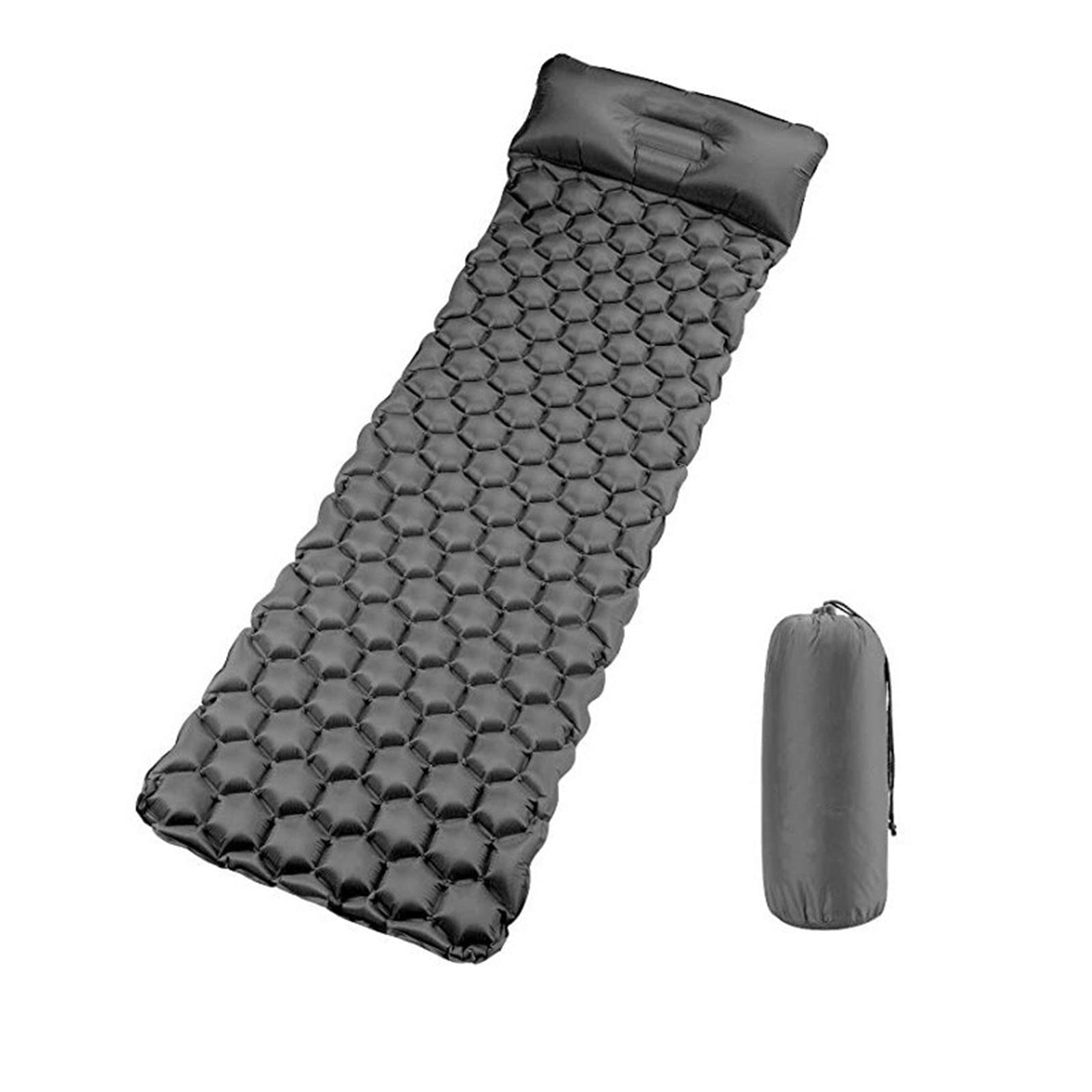 Materassino per Tenda da Esterno Campeggio Tappetino da Picnic Portatile Pausa Pranzo Cuscino per Dormire con Nido d'uovo (Gray)