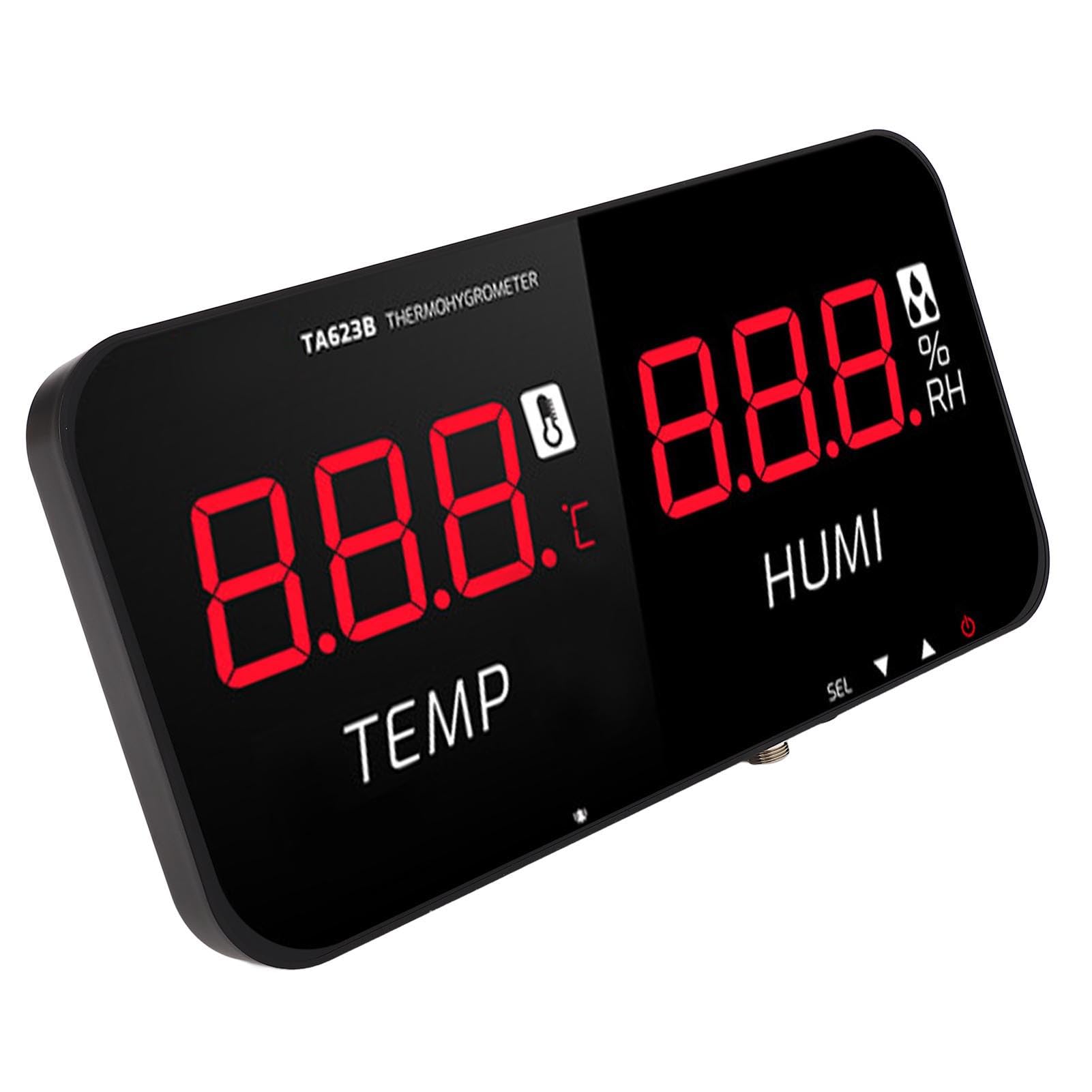 Industrielles Temperatur- und 13-Zoll-LED-Display, Industrielles Thermometer und Hygrometer für Gewächshäuser, Geeignet für Privat- und Industrieumgebungen.