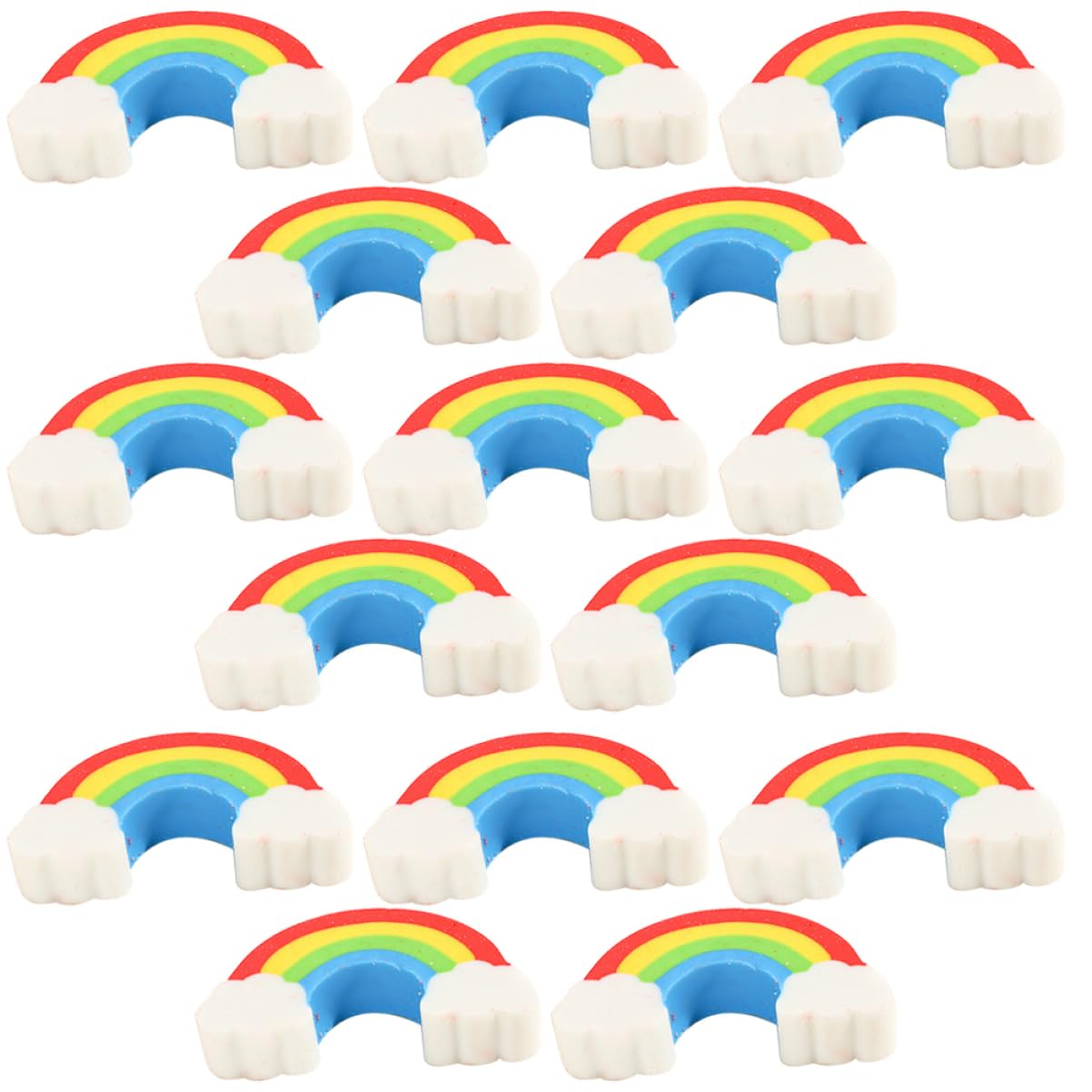 ARTIBETTER 100pcs Rainbow Shaped Mini Erasers Material Portable and Fun Stationery Supply for Students for Sketching and Everyday Use