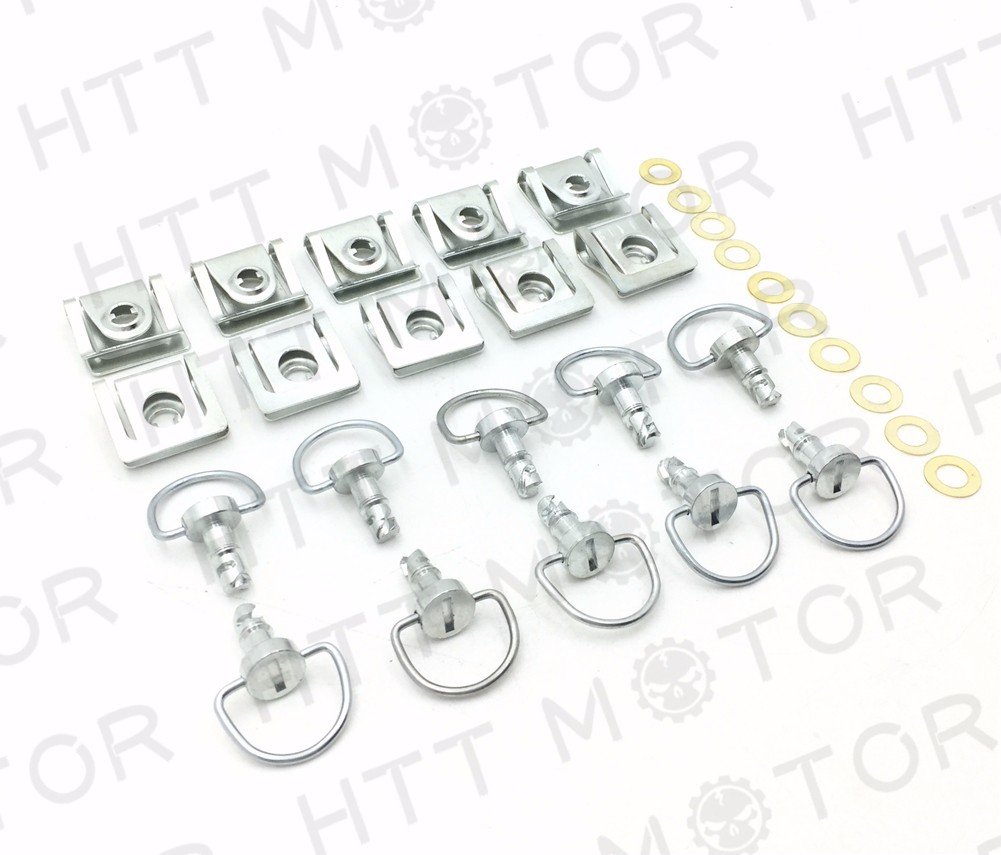 HTTMTMT278- Compatible with DZUS Quarter Turn Quick Release Fairing Fasteners 15mm D Ring Bolts Studs Clips