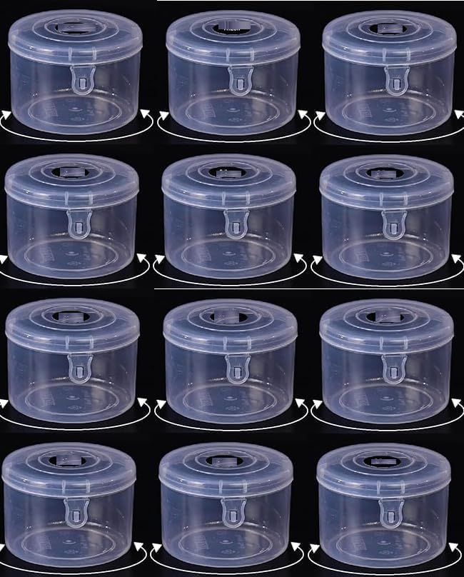 PRIMINI plastic Bangle box For Women,Jewellery box For Travelling,Poratble Chudi Organizer For Travel,Transparent One Rod Bangle Organiser (Round Big Pack Of-6)