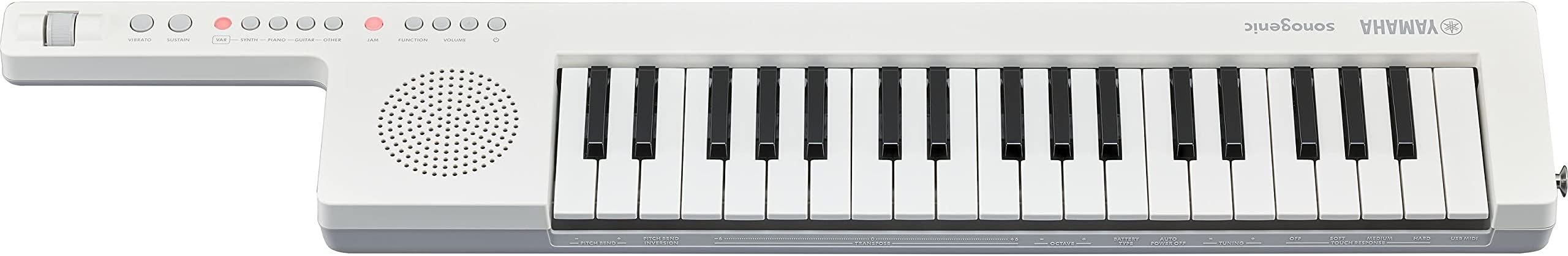 Yamaha Sonogenic Shs-300 Keytar - Digital Keyboard With 3 Jam Function Modes, Usb Audio And Bluetooth Midi, In White