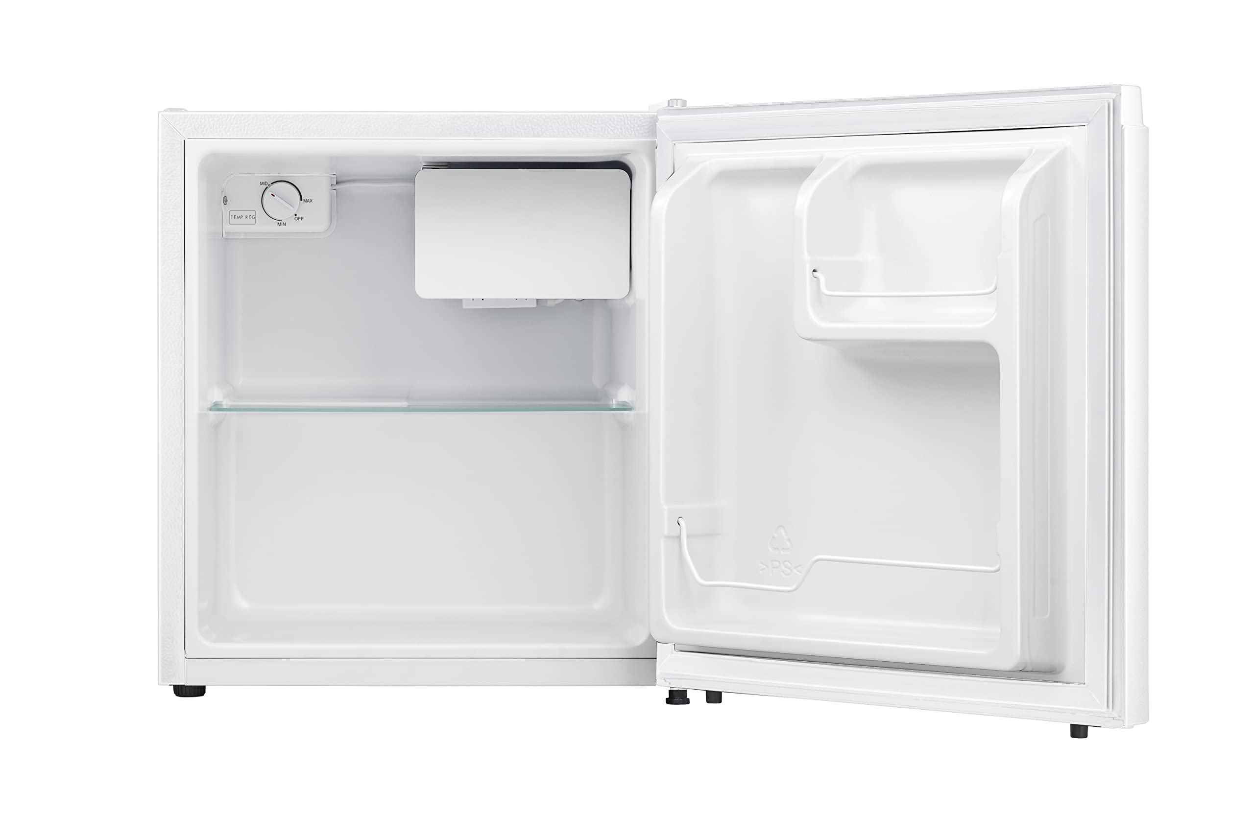 PKM Kühlbox KS45E | Getränkekühlschrank mit Eiswürfelbehälter | Höhe 50cm | Weiß