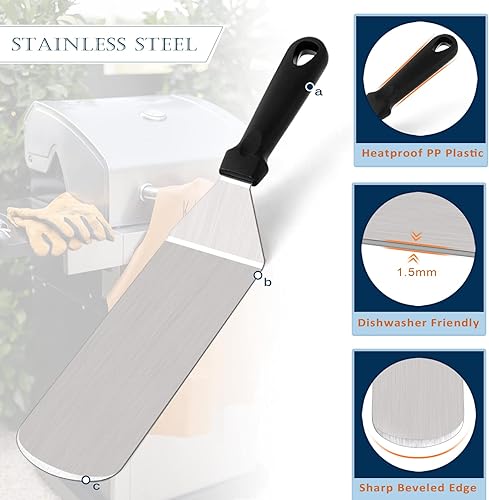 Miniatura 3 de HaSteeL - Juego de 20 accesorios para parrilla, juego de herramientas Teppanyaki de acero inoxidable para interiores y exteriores, barbacoa,