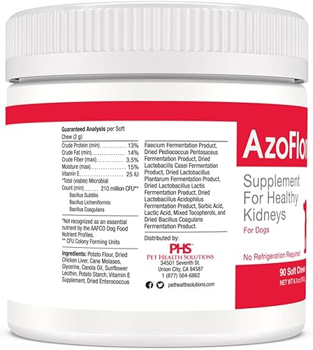 Miniatura 4 de Azoflora Suplemento para riñones saludables para perros, mejora la función renal, apoya el tracto urinario saludable, fácil de administrar, no