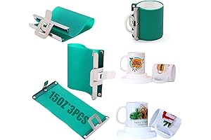 E-Found 3Pcs 15OZ Sublimation Silicone Mug Wraps 3D Sublimation Silicone Mug Clamp...