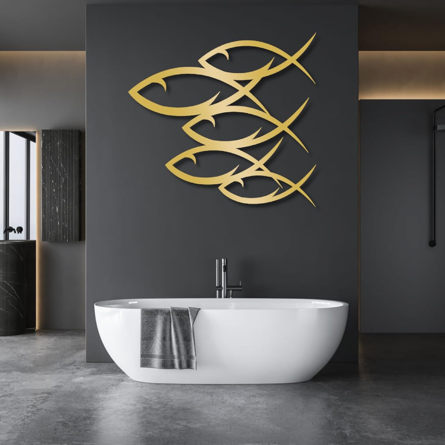 Metal Fish Wall Decor, School of Fish Wall Decor, Metal