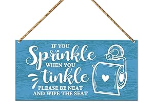 Funny Bathroom Wood Sign "If You Sprinkle When You Tinkle" Bathroom Decor