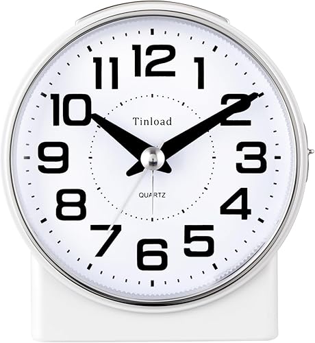 Reloj despertador analógico sin tictac de 4.3 pulgadas, lectura silenciosa para personas mayores, fácil de configurar, alarma de aumento gradual, disponible en Yaxa Guatemala
