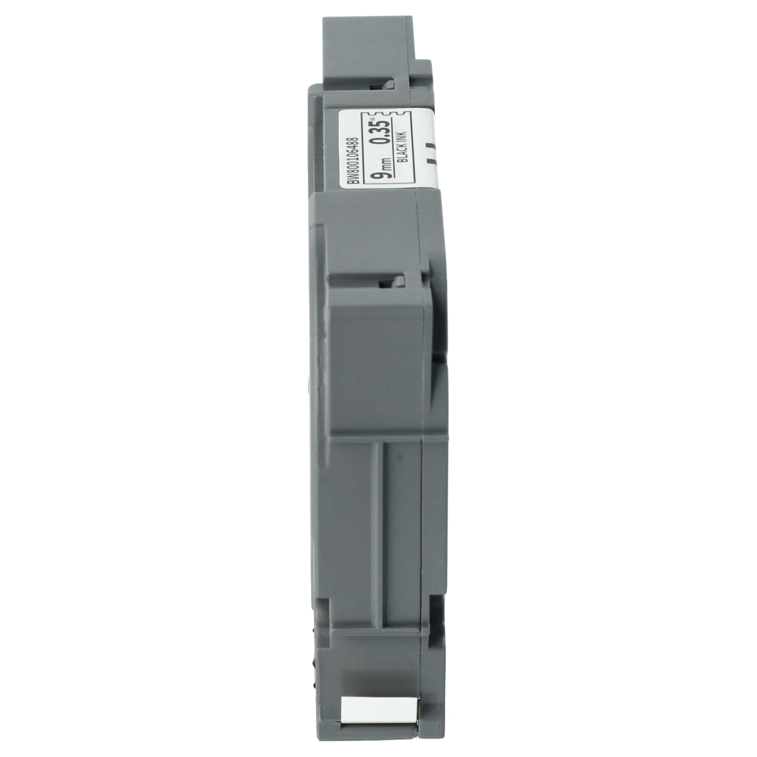 vhbw 10 x zamiennik taśmy do etykiet Brother TZ-221, TZE-221 do drukarki etykiet 9 mm, czarny na białym