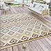 Produktbild Paco Home Outdoor Teppich Bunt Balkon Terrasse Ethno Design Rauten Muster Wetterfest, Grösse:160x220 cm