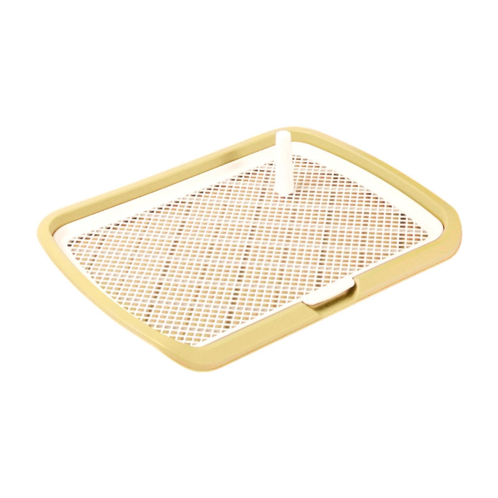 Bandeja de baño para Perros con Soporte portátil para empapadores de orina, fácil de Limpiar, para dueños de Mascotas y Cachorros en Entrenamiento, Amarillo, 66x50x5.2cm