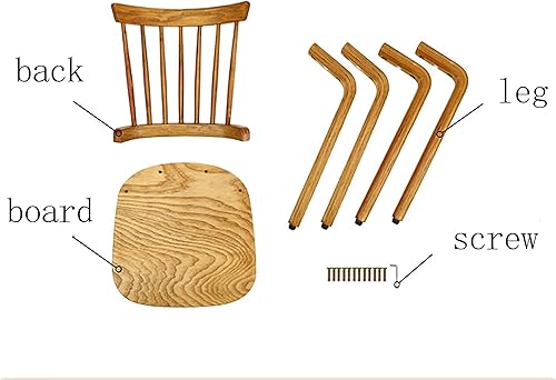 Vista 8 de Dining Chairs Set of 2, Farmhouse Wooden Spindle Back Kitchen Chairs, Windsor Dining Chairs for Kitchen and Dining Room, Solid Wood Slat Back