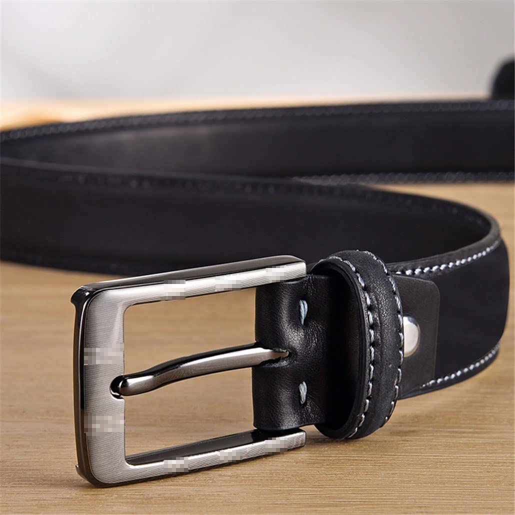 Cinturón casual de cuero para hombre con hebilla vintage para hombre