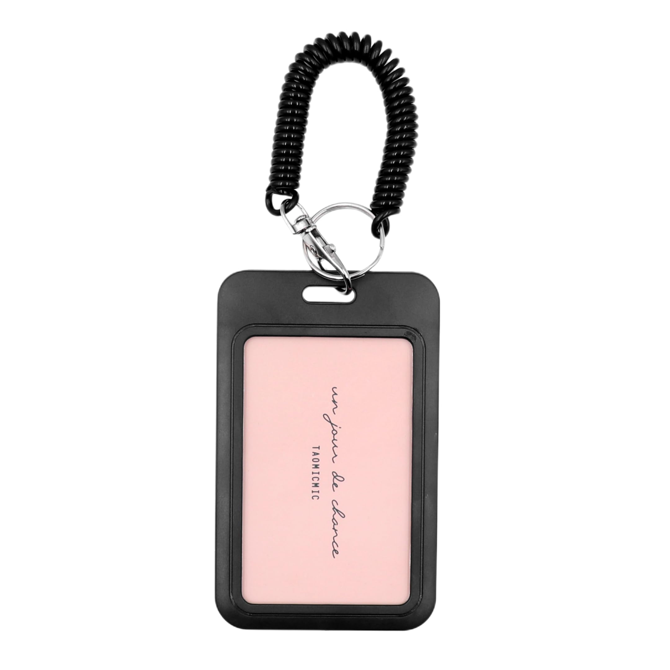 JUMISEE Clear Acrylic Kpop Photocard Holder Black Credit ID Card Protective Case Photo Display Holder Bag Pendant Keychain