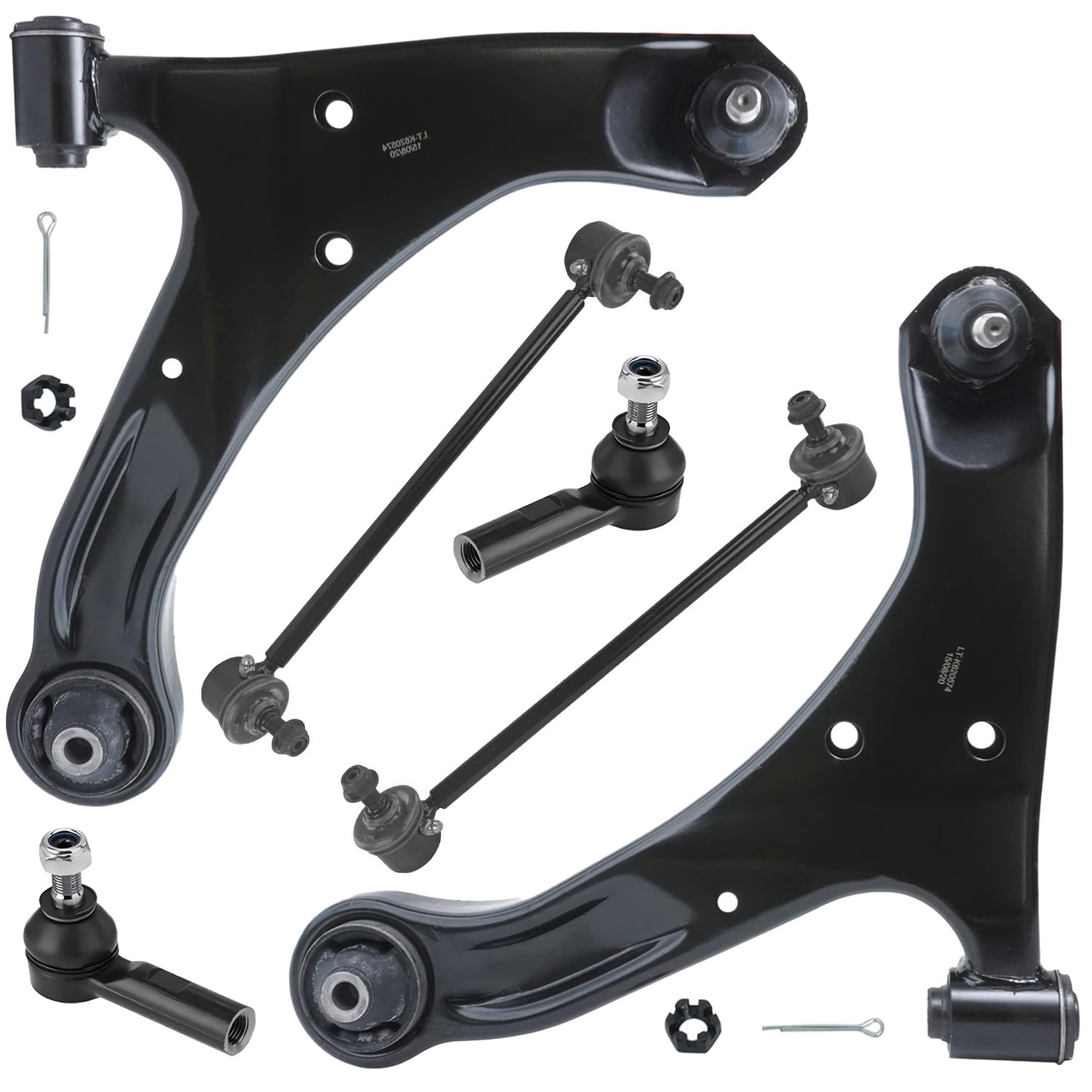 Detroit Axle - 6pc Front End Kit for 2006-2013 Suzuki Grand Vitara, 2 Lower