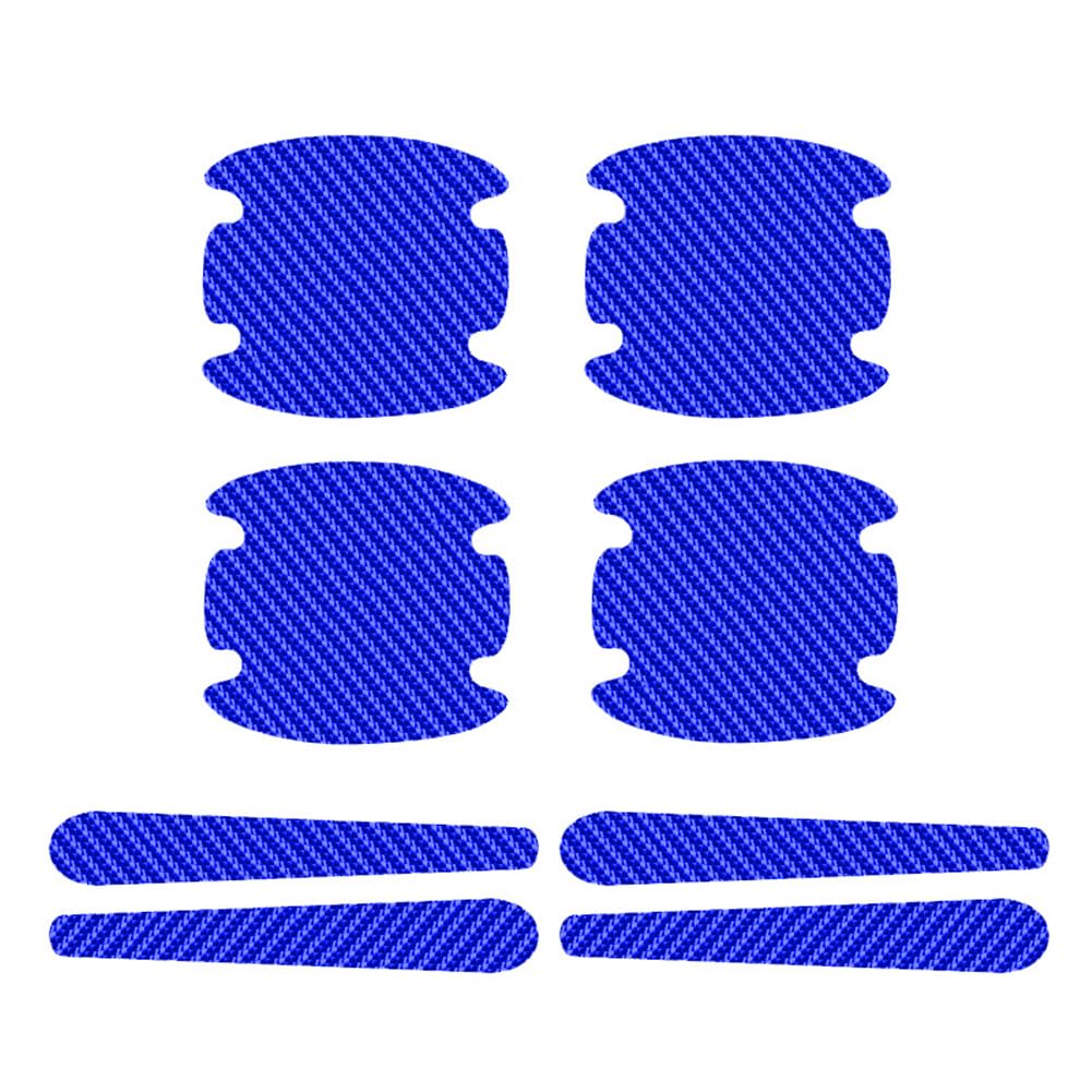 Car Door Handle Bowl Sticker for Smart 451 Brabus Smart 453, Handles Paint Guard Cover Anti-Scratch Self-Adhesive Protective Film Decorative Accessories,D/Blue