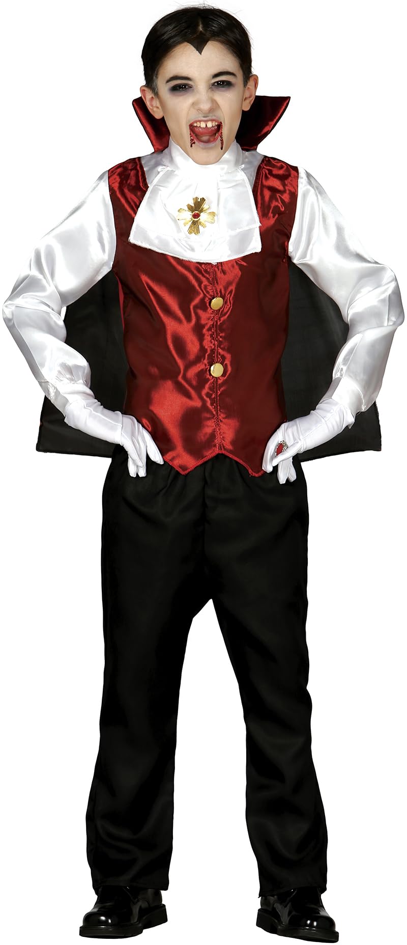 FIESTAS GUIRCA Refined Vampire Costume for Child M-(7/9 years)