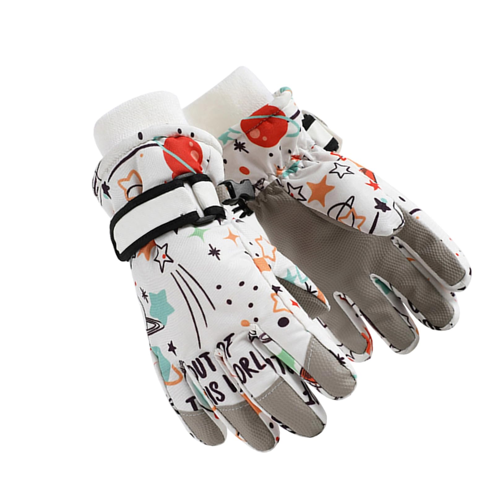 Guantes de nieve de invierno para niños de 7 a 12 años, resistentes al agua, cálidos, guantes de esquí, guantes de invierno cálidos de forro polar, guantes de esquí impermeables