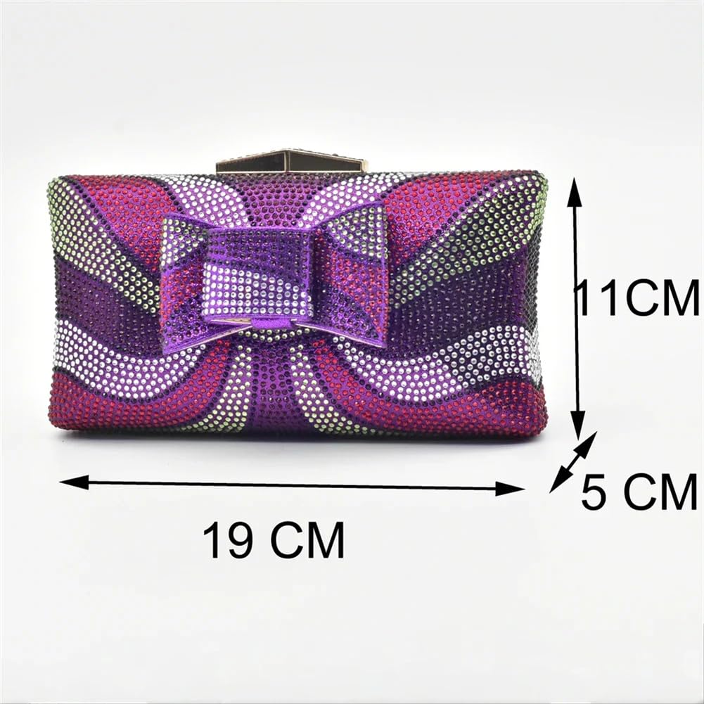 Set di scarpe e borsa coordinati da donna con strass e scarpe con tacco alto Italia e borsa
