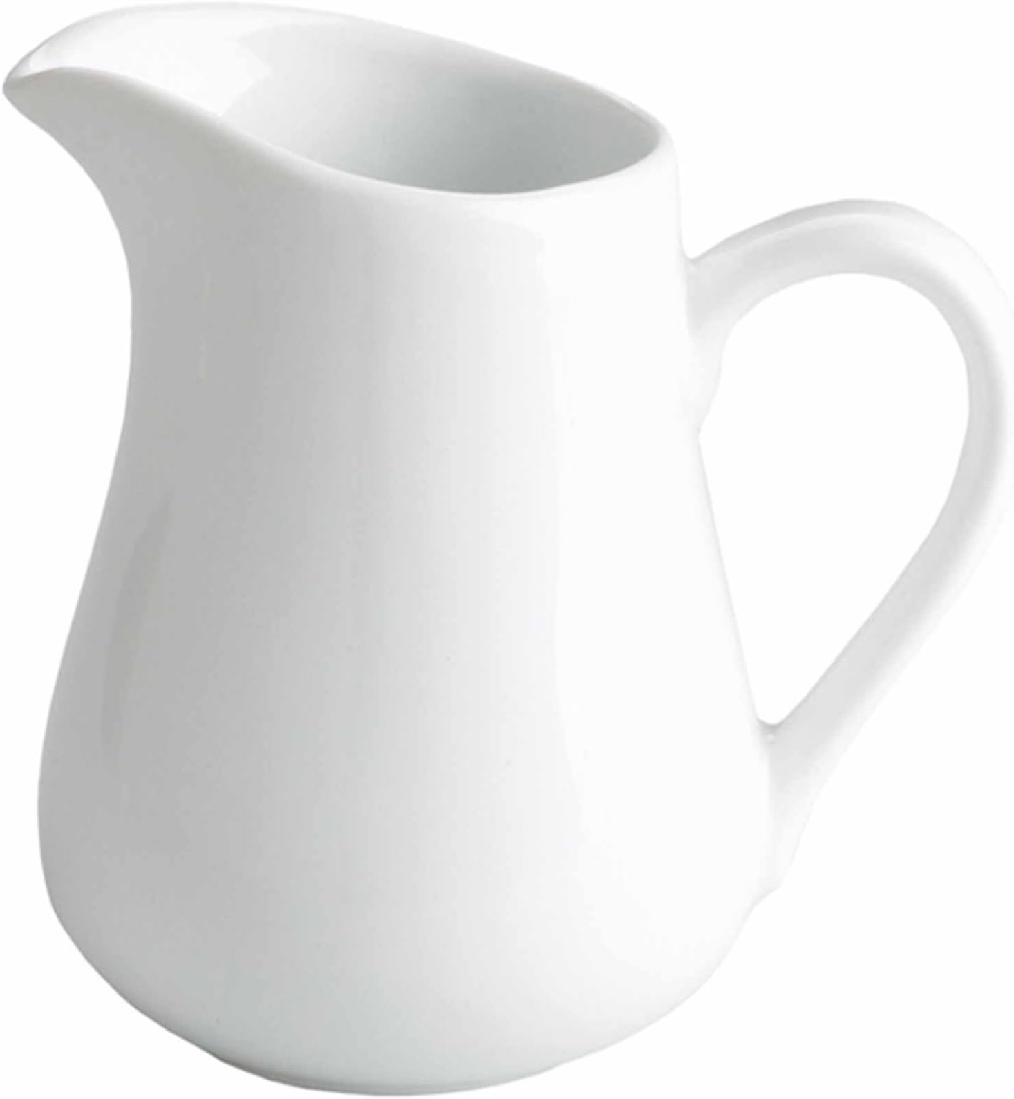 Viejo Valle Moonlight Ceramic Milk Pot White 7.7oz / 220ml - Set of 6 - Small Porcelain Milk Jug