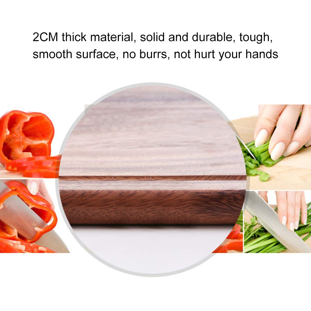 Tagliere Choing Board Tagliere in Legno per Cucina Tagliere Reversibile con Manico e scanalature per Il Succo Vassoio Choing 2 cm Carne addensata Verdura Pane Frutta, 34,5x49,5x2 cm