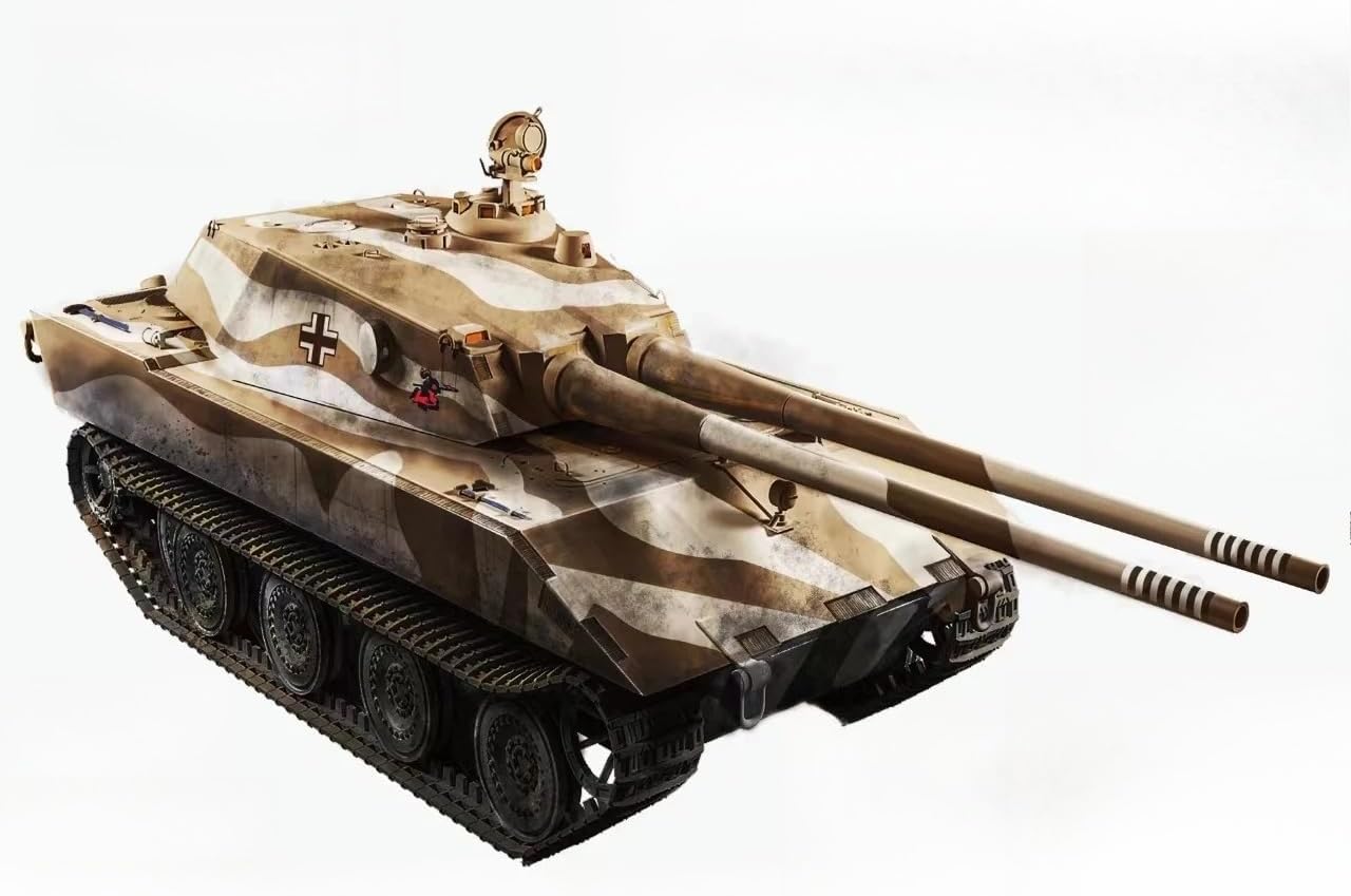 UA35031 1/35 E-100 Type G w/10.5cm Twin Gun Double-Headed Eagle Tank Kit