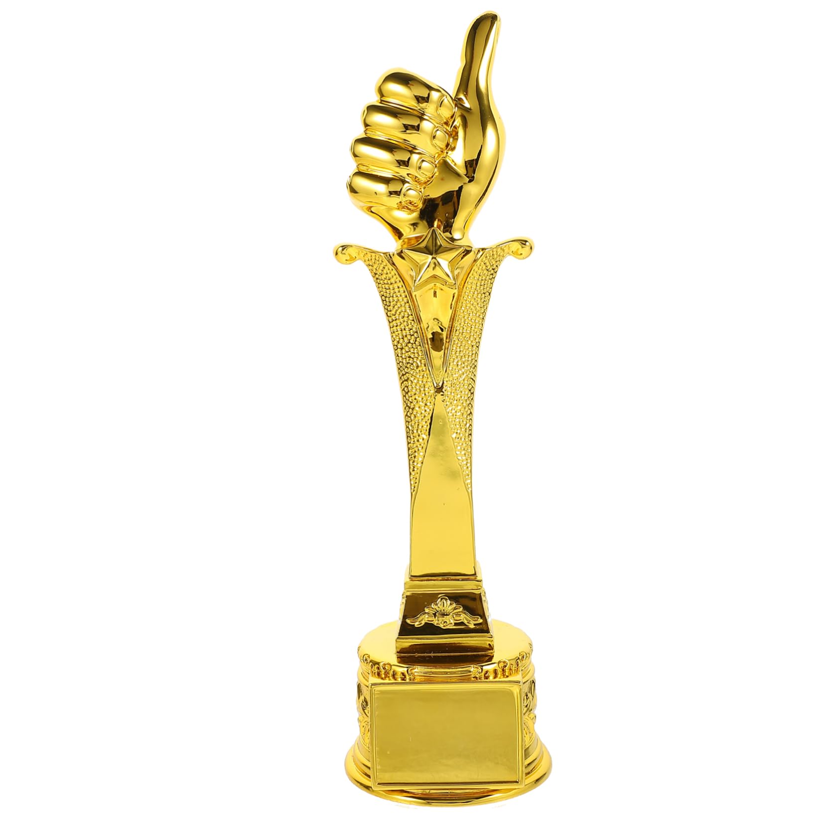 Toddmomy Thumb Trophy Model Funny Award Decoration for Competitions Office Desk Ornaments Unique for Winners Smooth