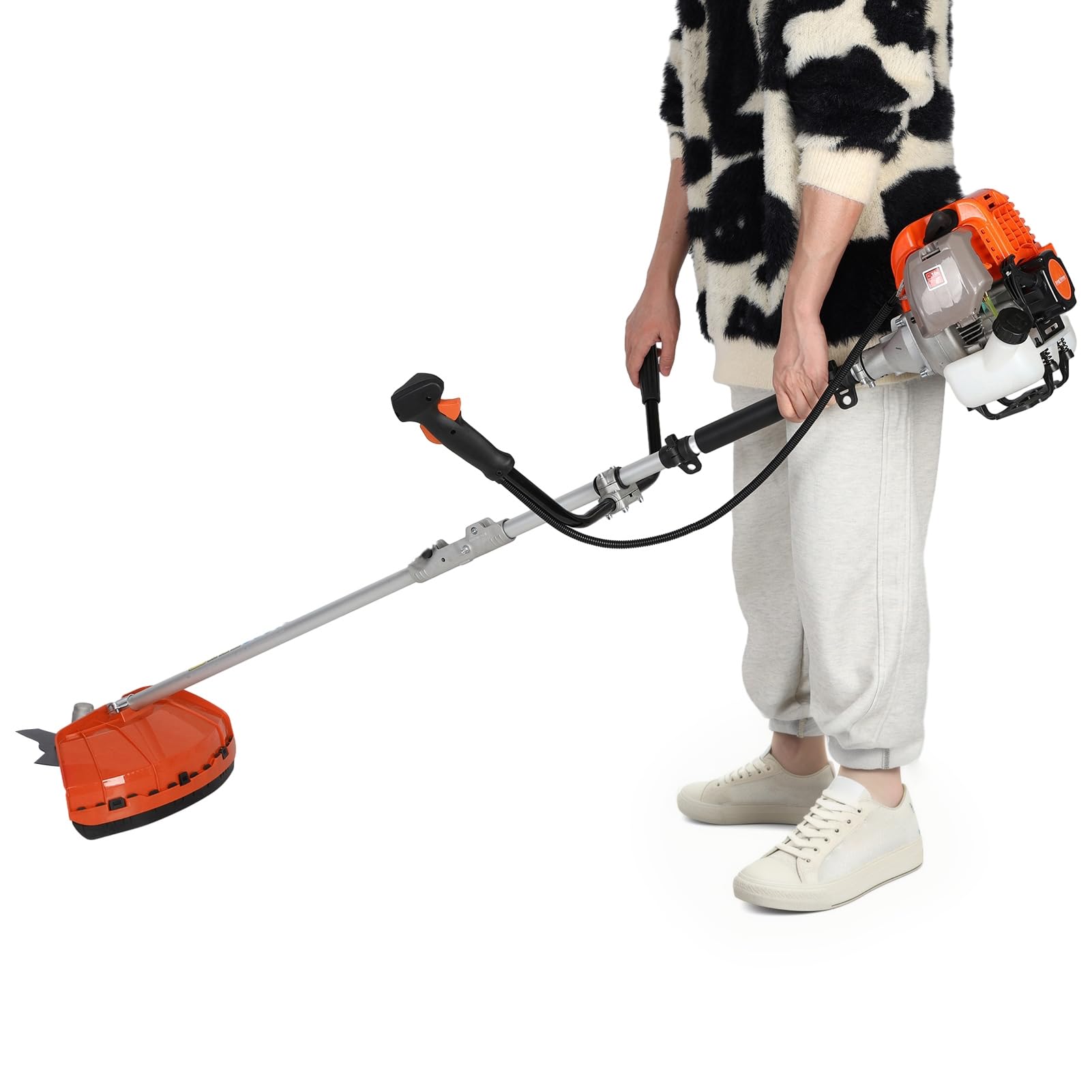 Obcinarka spalinowa 52 cm³, 2-suwowa podkaszarka ogrodowa, lekki zestaw trymerów żyłowych, łatwy start, mocny obcinacz do trawy, ergonomiczna konstrukcja wału, narzędzie do czyszczenia