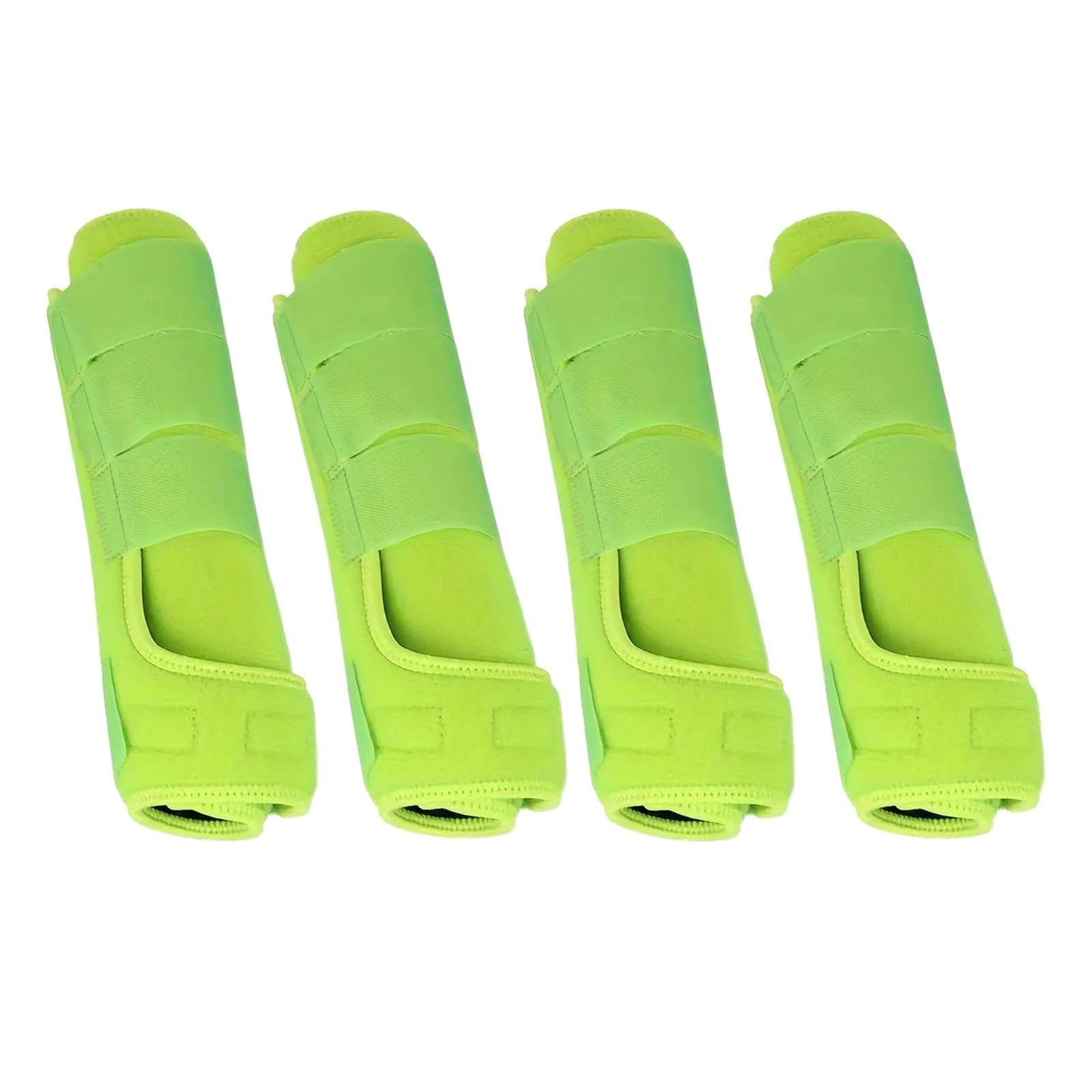 Perfeclan 4 Piezas de Botas de Caballo, Cubiertas para piernas, Reutilizables, Transpirables, duraderas, Ajustables, Conjunto de Protectores para piernas para, Verde Claro, L