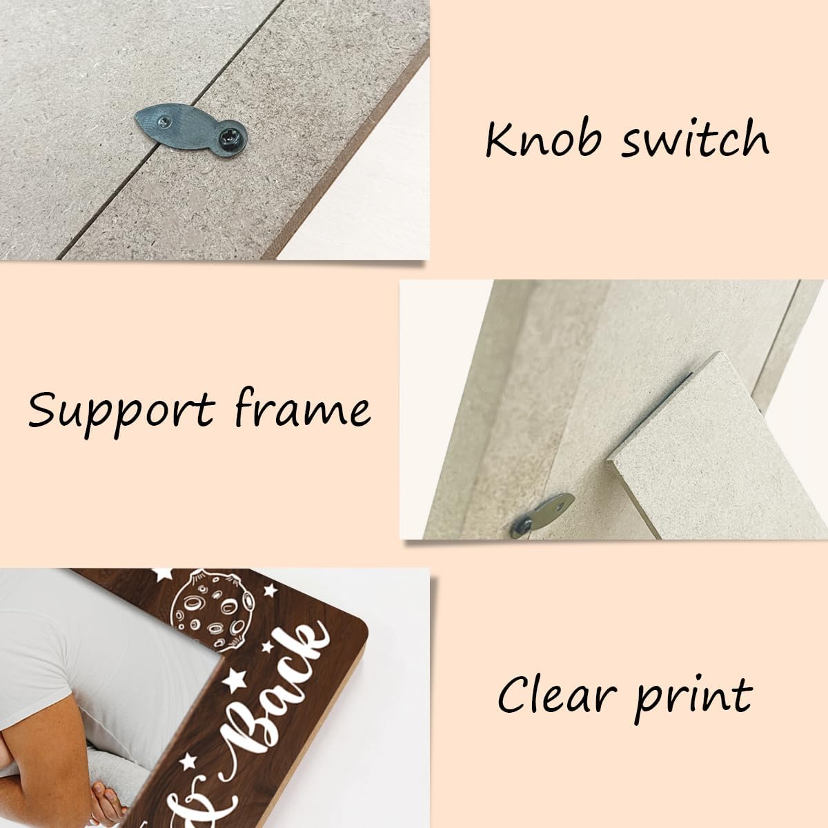 Father’s Day Gifts, Dad Gifts from Daughter & Son, Rustic Wood Photo Frame Holds 4 x 6 Inch Photo - I Love My Daddy to The Moon and Back, Farmhouse Home Decor, Dad Birthday Christmas Gift - Image 3