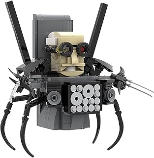 Great Scientist Skibidi Toilet Figures Building Blocks Toys, The Engineer Professor Skibidi Toilet Model Dolls Children's Educational Toys to Improve Hands-on Ability and Thinking Ability