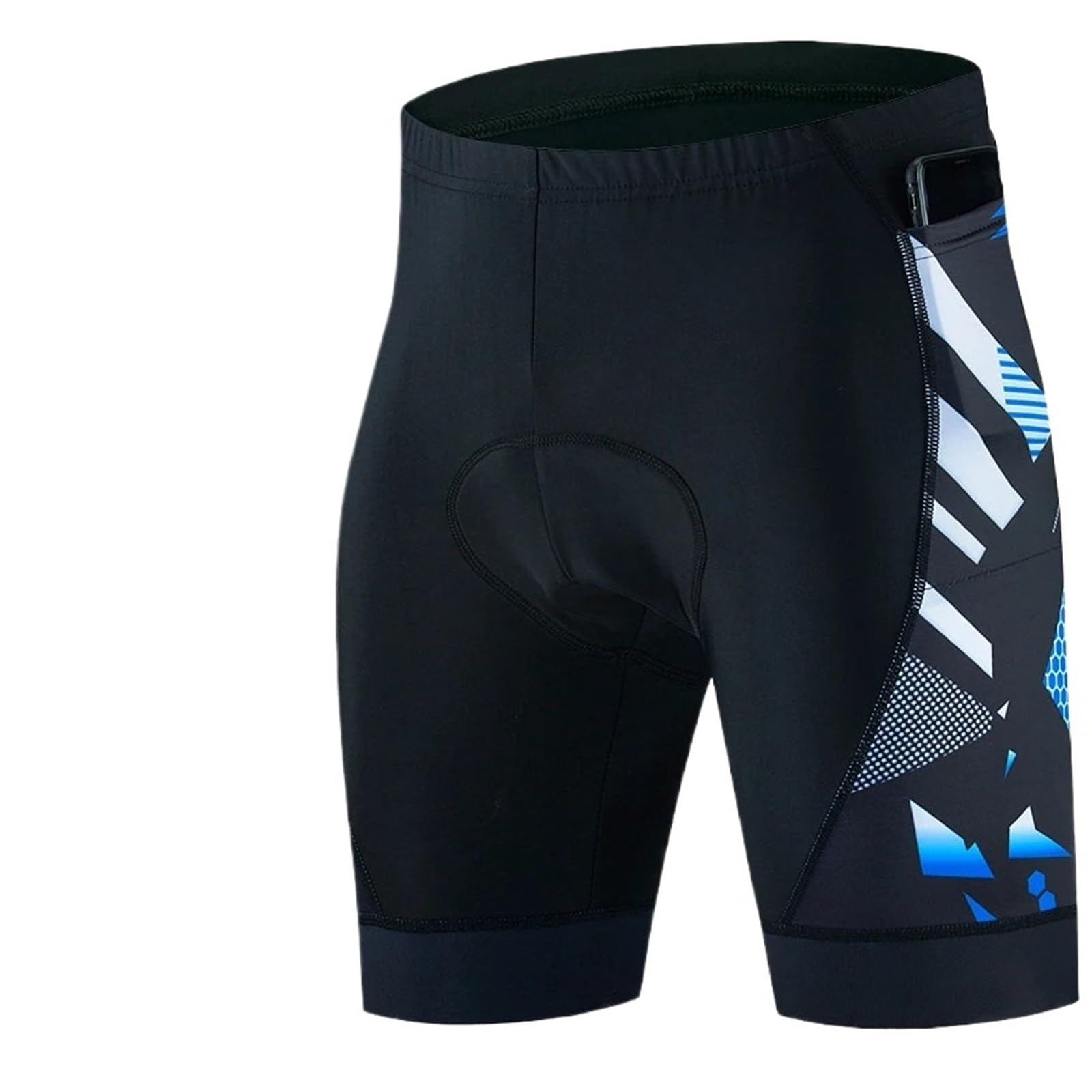 Short Cyclisme Short de Cyclisme Respirant avec Rembourrage en Gel 20D, Pantalon de VTT Tout-Terrain, vêtements for Hommes pour Les Sports Cyclistes(Black02,5XL)