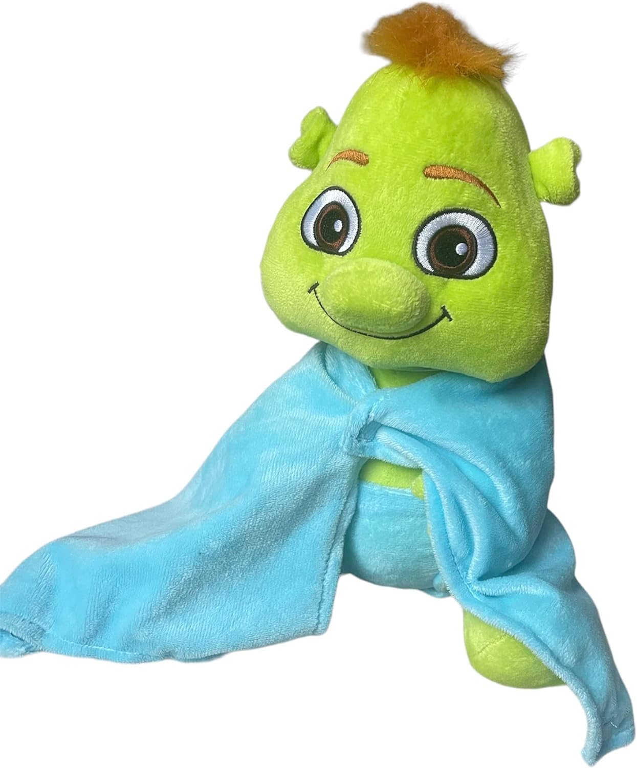 Green Ogre Sharek and Fiona baby Boy Blue in blanket soft plush doll toy 9”
