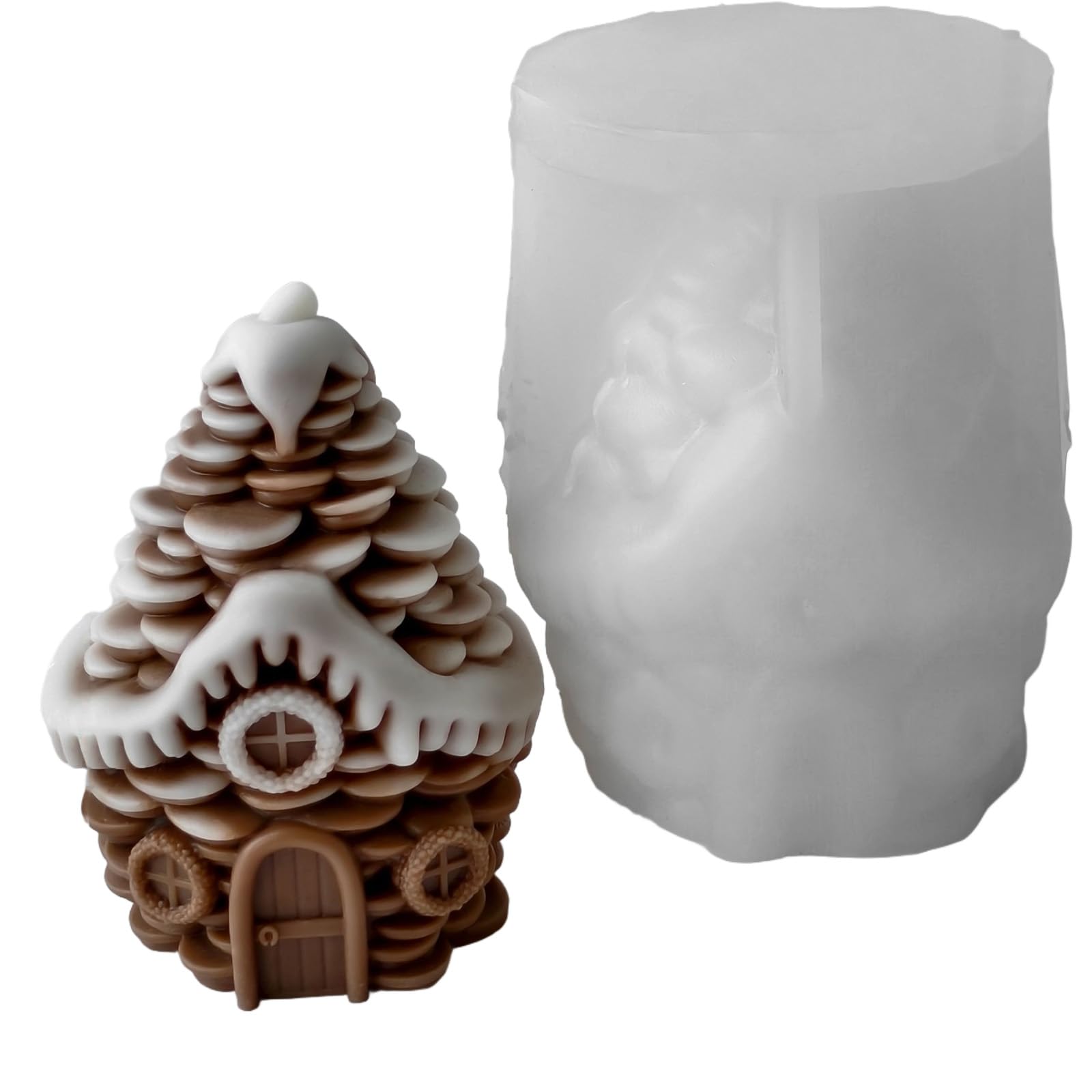 NEWFT Pinecone Silicone Mold Christmas Theme Silicone for Soap Chocolate Baking Christmas Pinecone Mold