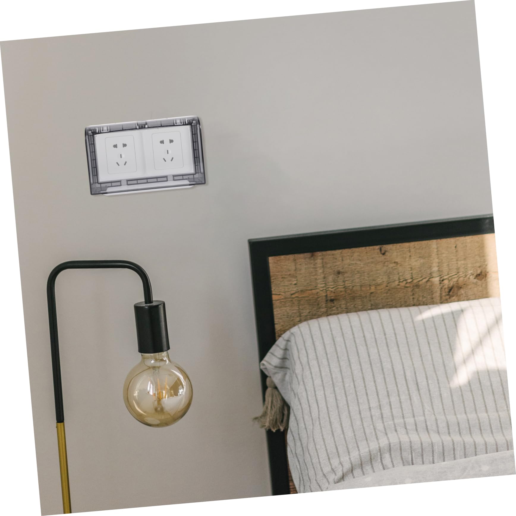 SEWOART 1pc Socket Waterproof Cover Proofing Safe Doorbell Flip Cap Accessories Outlet Covers 30 Amp 2 Pole Breaker Outlet Waterproof Cover Indoor Plug Covers - Panel Lock Box Plastic