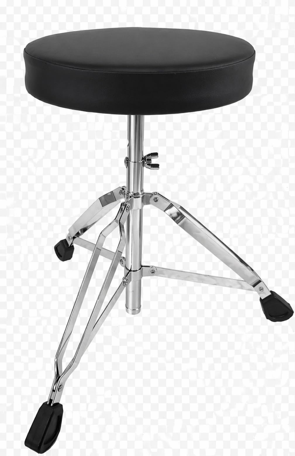 Deep ROCKMUSIC - Asiento Taburete SILLIN Ajustable TR26 para BATERIA ACUSTICA Y BATERIAS ELECTRONICAS con Asiento Acolchado