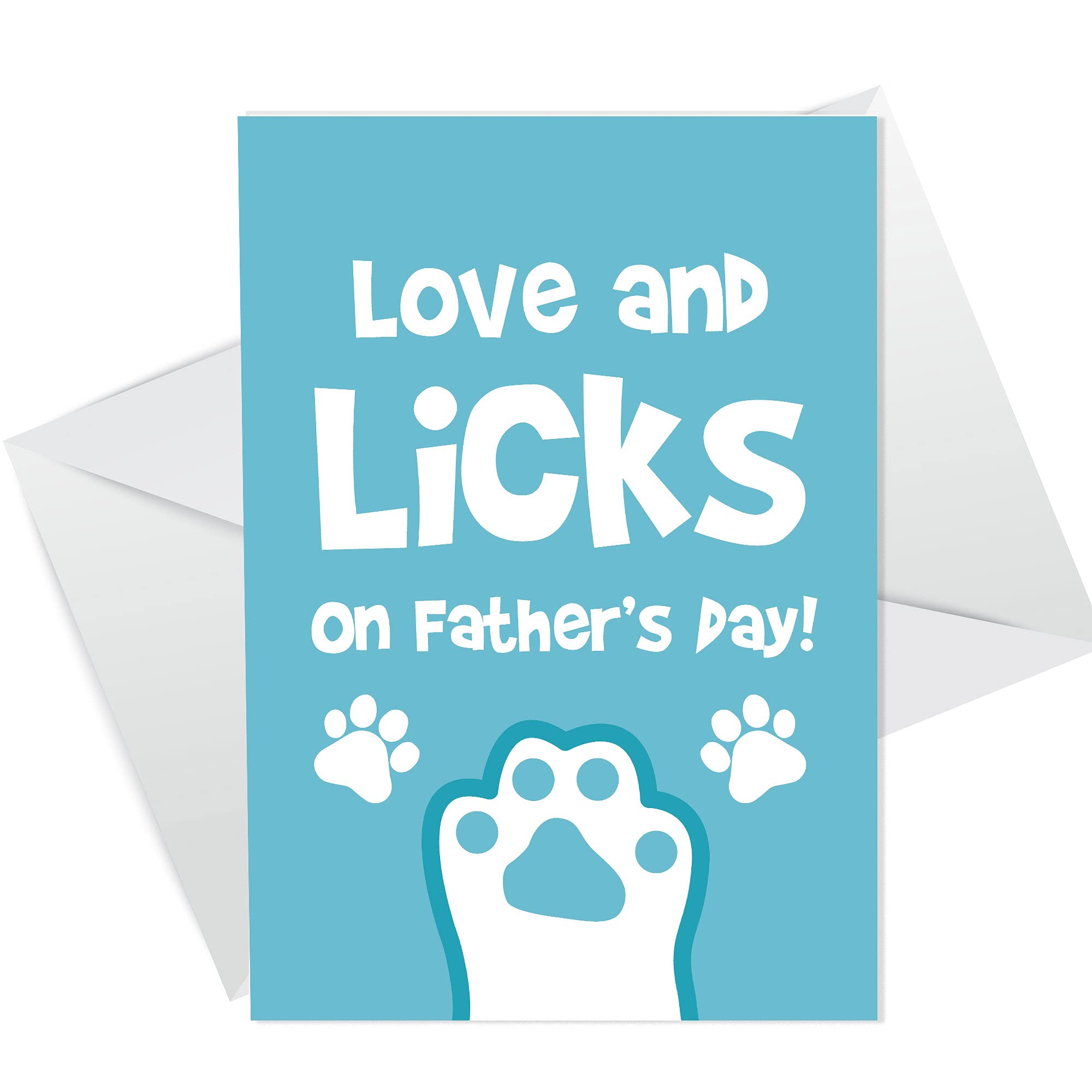 Novelty Card For Dad On Fathers Day From Dog Pet Funny Card From Dog Cat