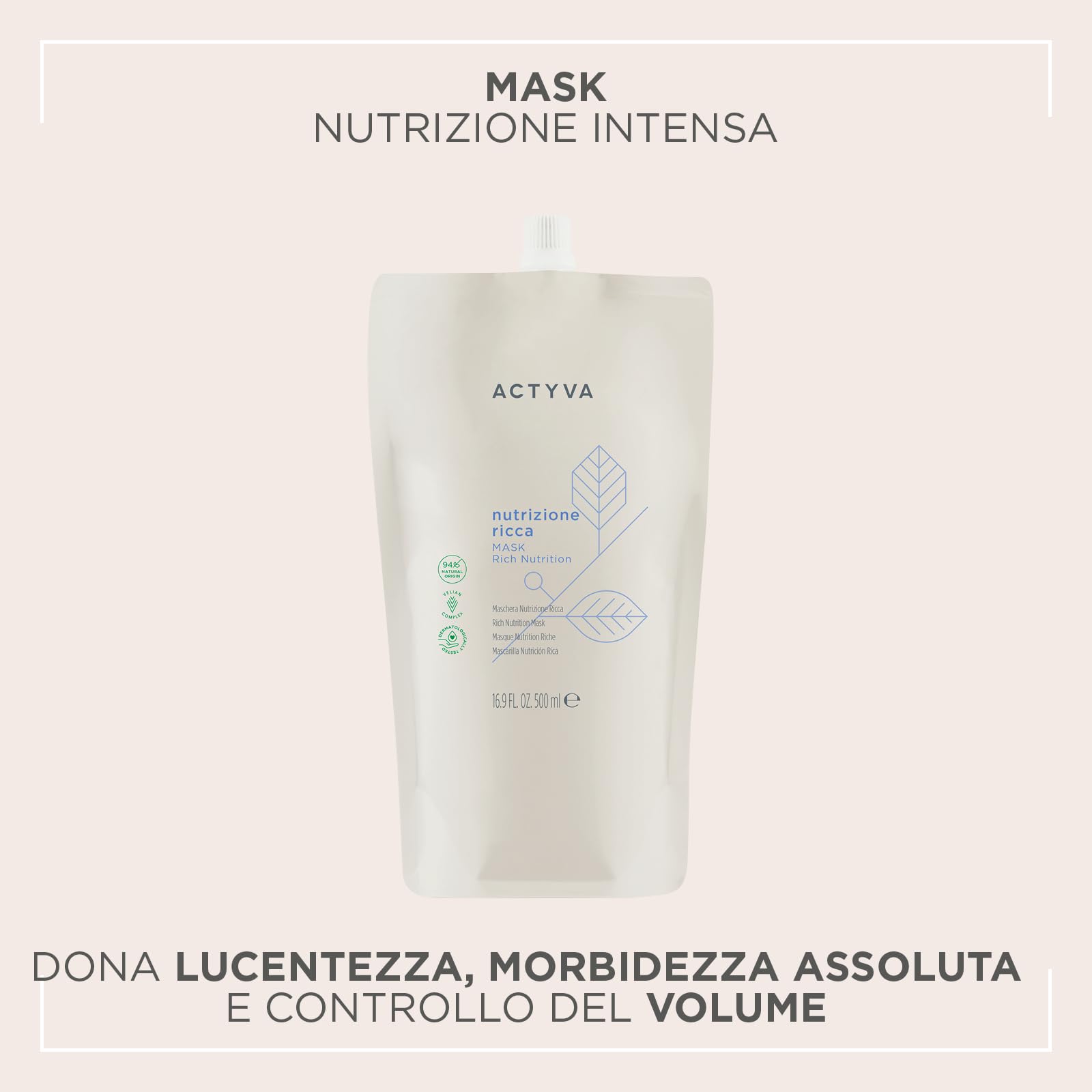 Actyva Nutrizione Ricca Maschera Capelli Secchi 500 ml
