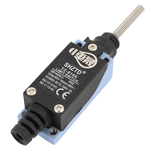 Miniatura 1 de IIVVERR TZ-8166 AC 380V 10A Brazo de resorte flexible DPST 2NC 2NO Interruptor de límite para torno CNC (TZ-8166 AC 380V 10A Brazo de resorte