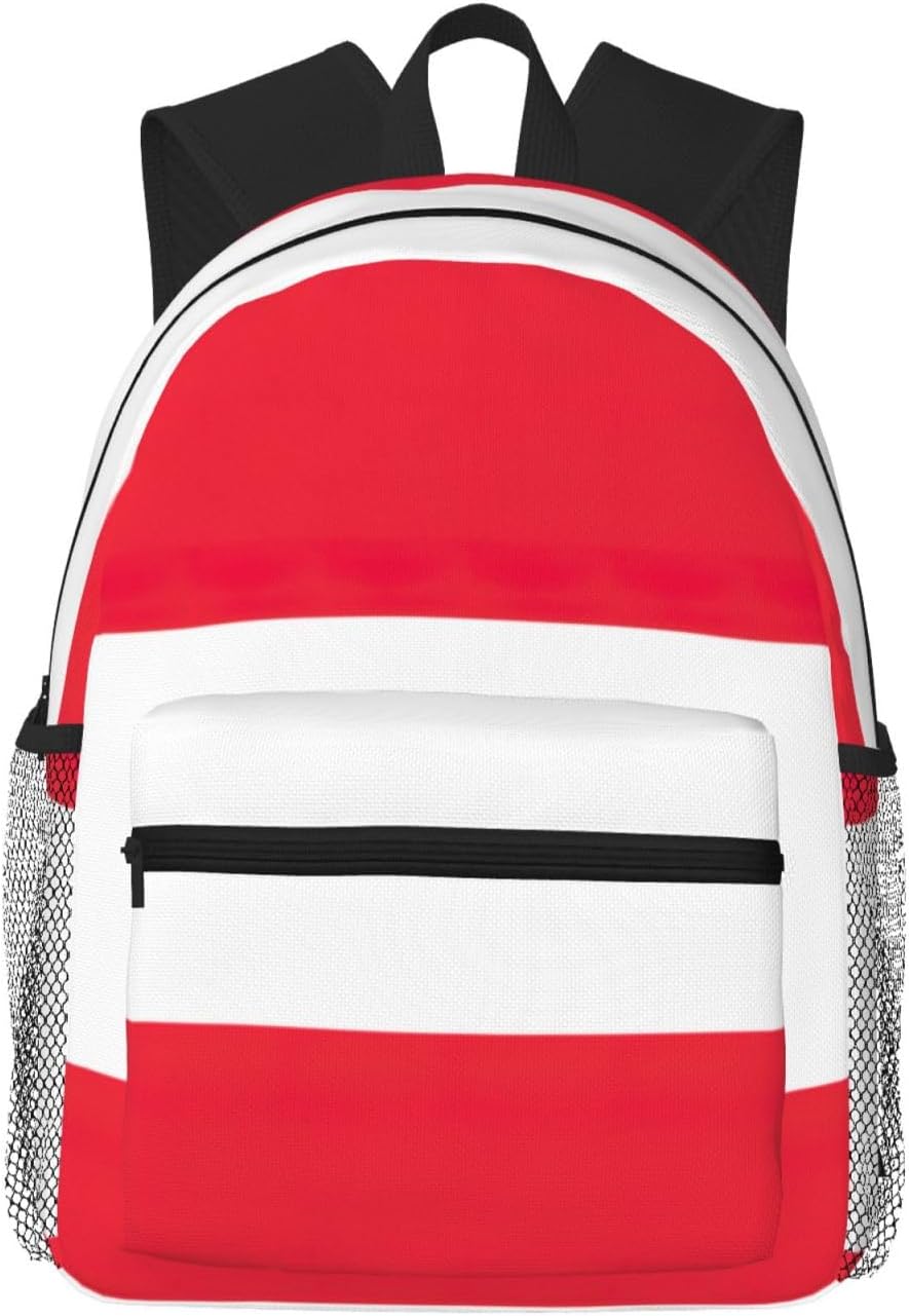 Austrian flag Backpack Large Sports Bag, Best for Basketball, Soccer, Volleyball, Swim, Gym, Travel