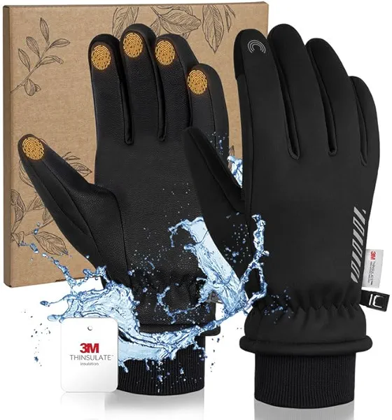 RIGWARL Waterproof Gloves for Cold Weather for Men/Women, Thick Winter Gloves with 3M Thinsulate, Thermal Warm Snow Glove