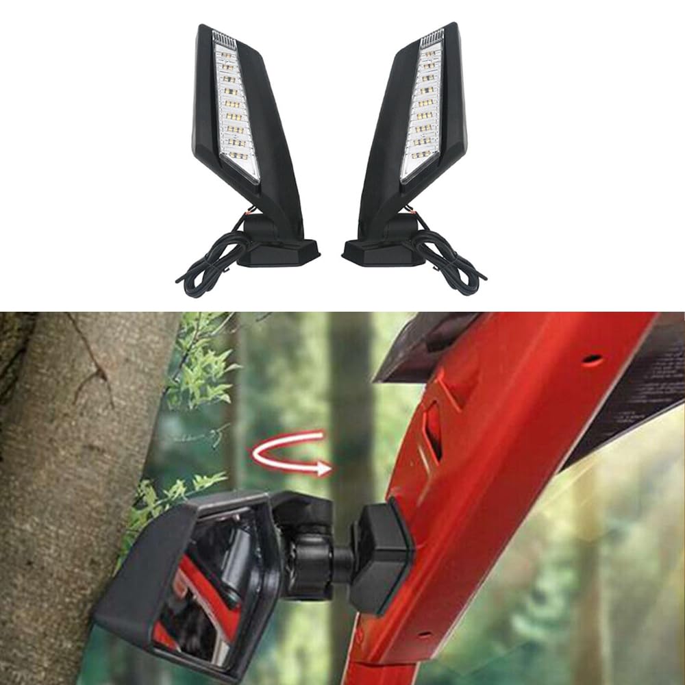 Riloer Espejo intermitente LED, espejo intermitente LED compatible con Bombardier CanAm Maverick