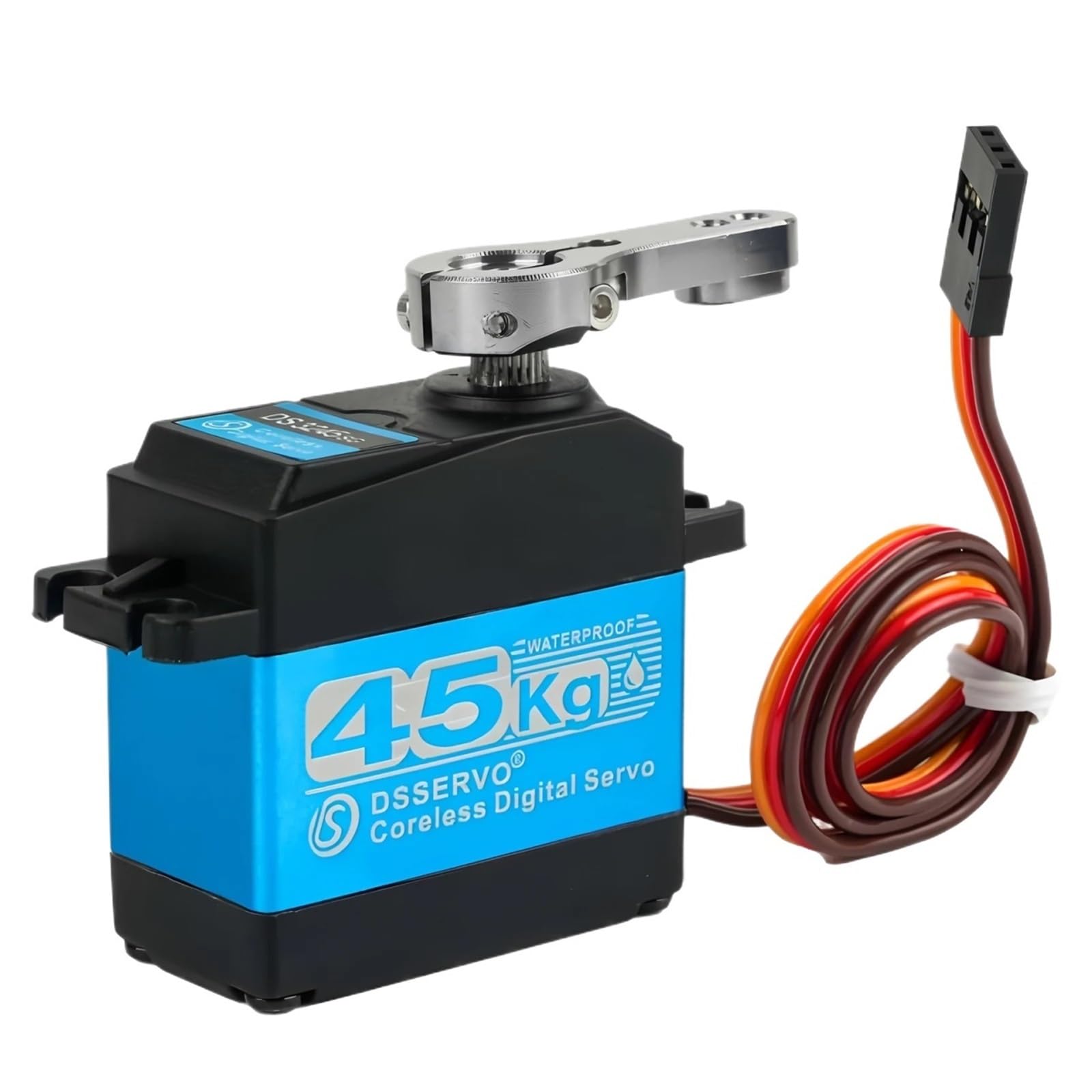 DS3245 45 kg bezrdzeniowy cyfrowy serwo przekładnia ze stali nierdzewnej 8,4 V 51 kg.cm wodoodporna dla robota samochodowego 1/8 1/10 RC (180 stopni)