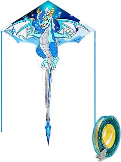 Kites for Kids Adults Flying Little Ice Dragon Kite Set Children Adult Breeze Easy to Fly Kites with 400 Meters Kite String Outdoor Sports Easy Fly Kites Kite Toys